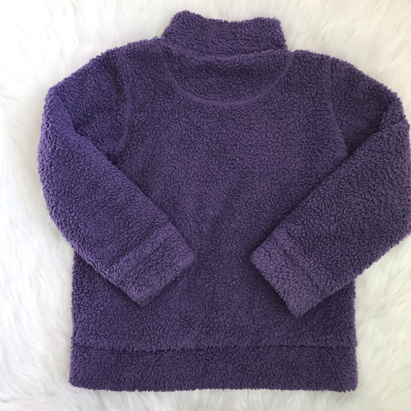 Mini Boden Purple Fleece Sweater Full Zip - Picture 5 of 6